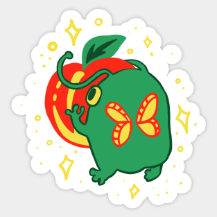 Peachy fairy froggy Sticker